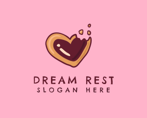 Sugar Cookie Heart Baking Logo