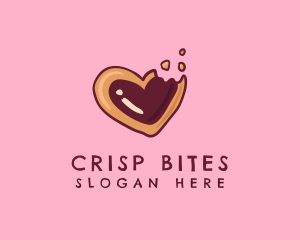 Sugar Cookie Heart Baking logo design