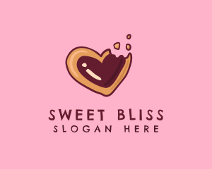 Sugar Cookie Heart Baking logo design