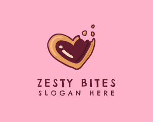 Sugar Cookie Heart Baking logo design