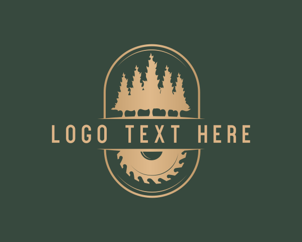 Sawmill Woodwork Woodcutter logo