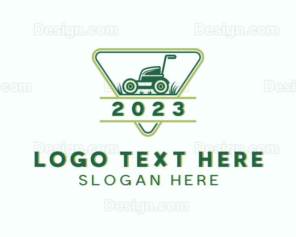 Lawn Mower Gardening Logo