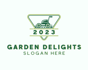 Lawn Mower Gardening logo design