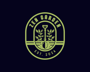 Shovel Garden Plant  logo design