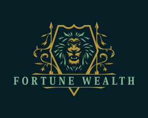 Lion Royalty Wealth logo design