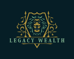 Lion Royalty Wealth logo design