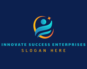 Success Human Star logo design