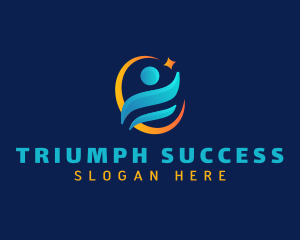 Success Human Star logo design