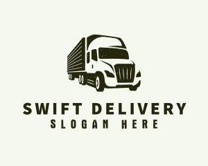 Courier Truck Delivery logo design