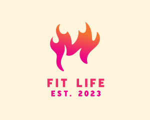 Flame Agency Letter M logo