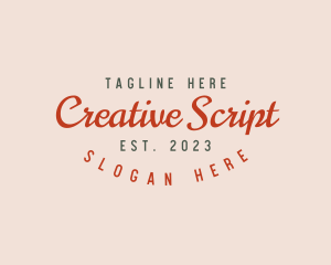 Hipster Script Business logo design