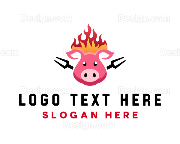 Bbq Pork Meat Logo