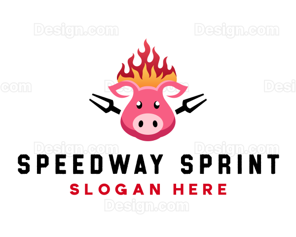 Bbq Pork Meat Logo