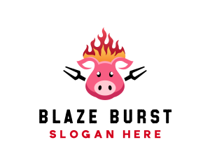 Bbq Pork Meat logo design