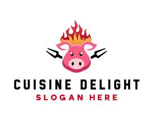 Bbq Pork Meat logo design