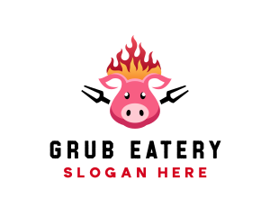 Bbq Pork Meat logo design