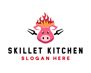 Bbq Pork Meat logo design