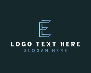 Tech Digital Creative Letter E logo