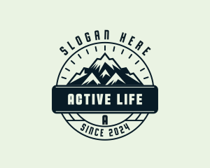 Mountain Peak Hiking logo design