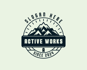 Mountain Peak Hiking logo design