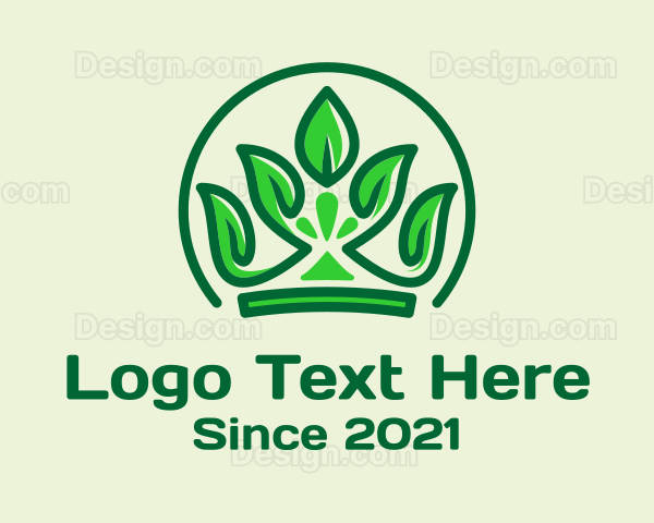 Green Leaf Crown Logo