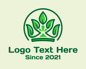 Green Leaf Crown  logo