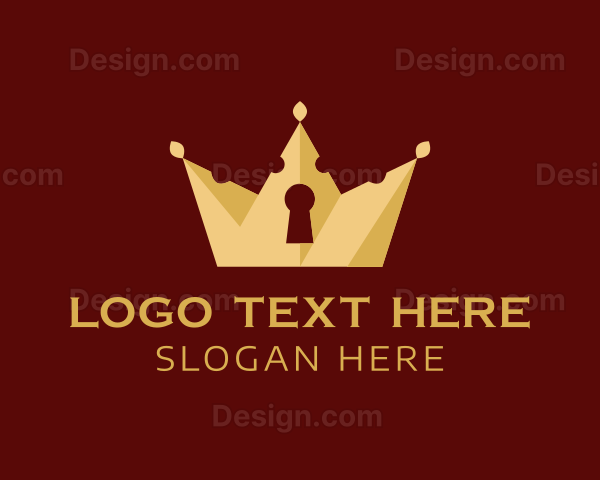 Gold Keyhole Crown Logo