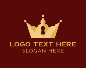 Gold Keyhole Crown logo