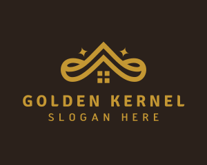 Golden Crown Roof logo design