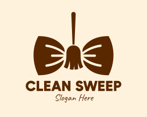 Bow Tie Broom logo design