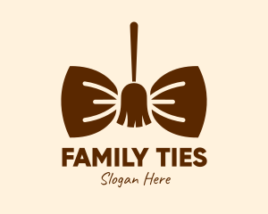 Bow Tie Broom logo design