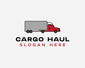 Long Cargo Truck logo design