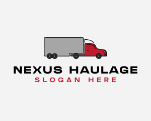 Long Cargo Truck logo design