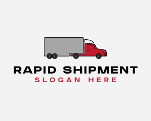 Long Cargo Truck logo design