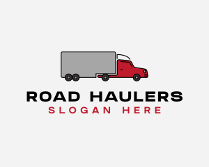 Long Cargo Truck logo design