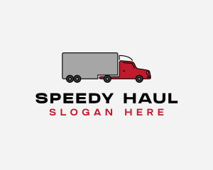 Long Cargo Truck logo design