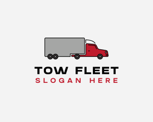 Long Cargo Truck logo design