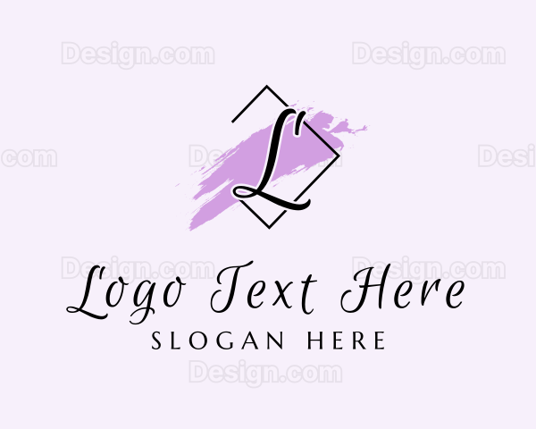 Feminine Paintbrush Business Logo