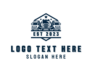 Transportation - Logistics Truck Transportation logo design