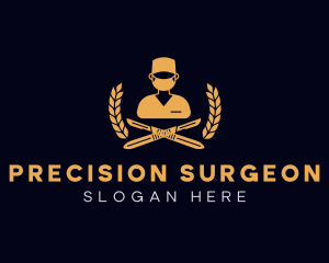 Medical Surgeon Scalpel logo design