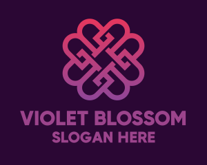 Beauty Violet Flower  logo