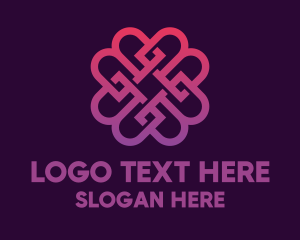 Shape - Beauty Violet Flower logo design
