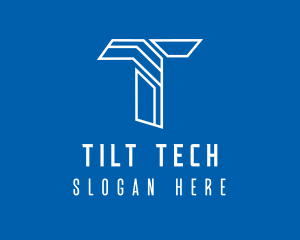 Web Tech Letter T logo design