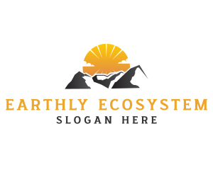Mountain Sunrise Nature logo