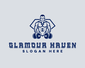 Dumbbell Gym Workout Logo