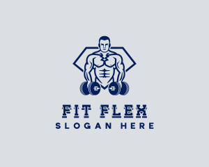 Dumbbell Gym Workout logo design