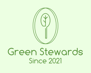 Green Minimalist Tree logo design