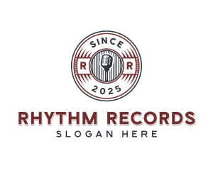 Microphone Vinyl Record logo