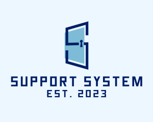 System Security Letter S logo design