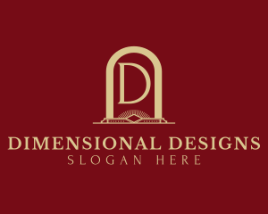 Arch Hotel Interior Design logo design